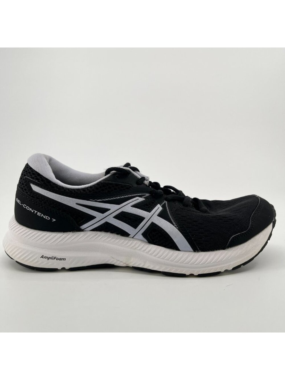 Asics Gel-Contend 7 Womens Size 7 Black White Athletic Running Shoes Sneakers